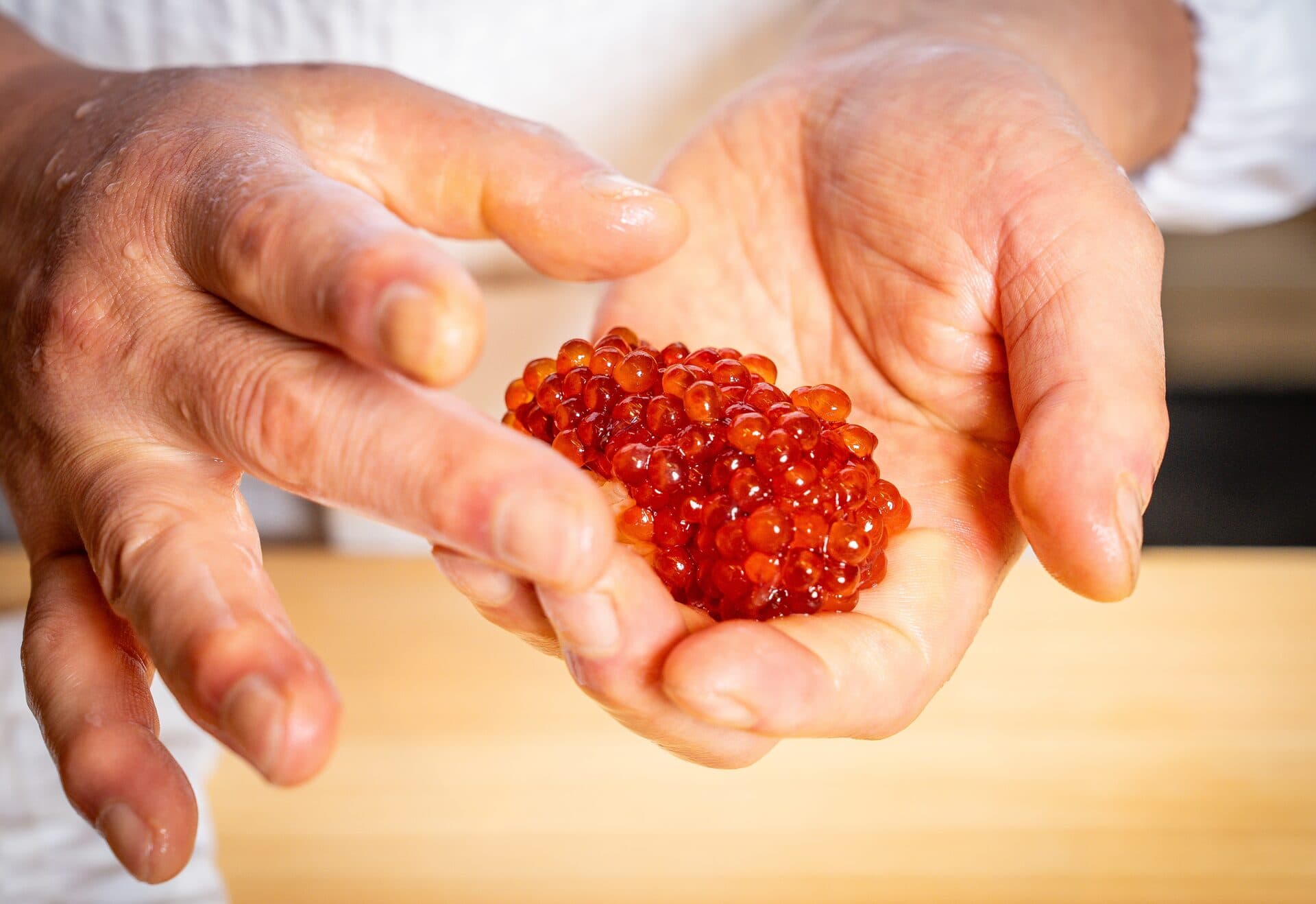 셰프의 손 - 연어알